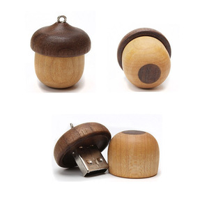 Groß Niedlich Mutter Mini Usb Stick Holz Usb 2.0 3,0-Stick Holz Acorn-Stick Form 2 GB, 4 GB, 8 GB, 16 GB, 32 GB, 64GB Mit Logo - Product Image 1