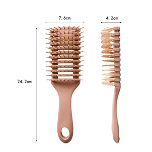 Newest Design Curved Dryer Creative Hair Brushes Flex Brush Wet Dry Vent Detangling Brush