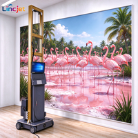 LINCJET LC-A2 DX7 RIP Software UV Wall Printer Layar Sentuh Kecepatan Tinggi OEM dengan Warna Akurat