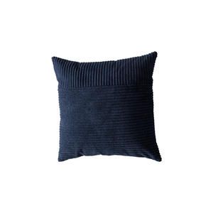 Modern Corduroy Pillowcase Rectangle Solid <b>Navy</b> <b>Blue</b> Breathable Home Decor <b>Cushion</b> Cover For Living Room Bedroom Sofa - Product Image 1