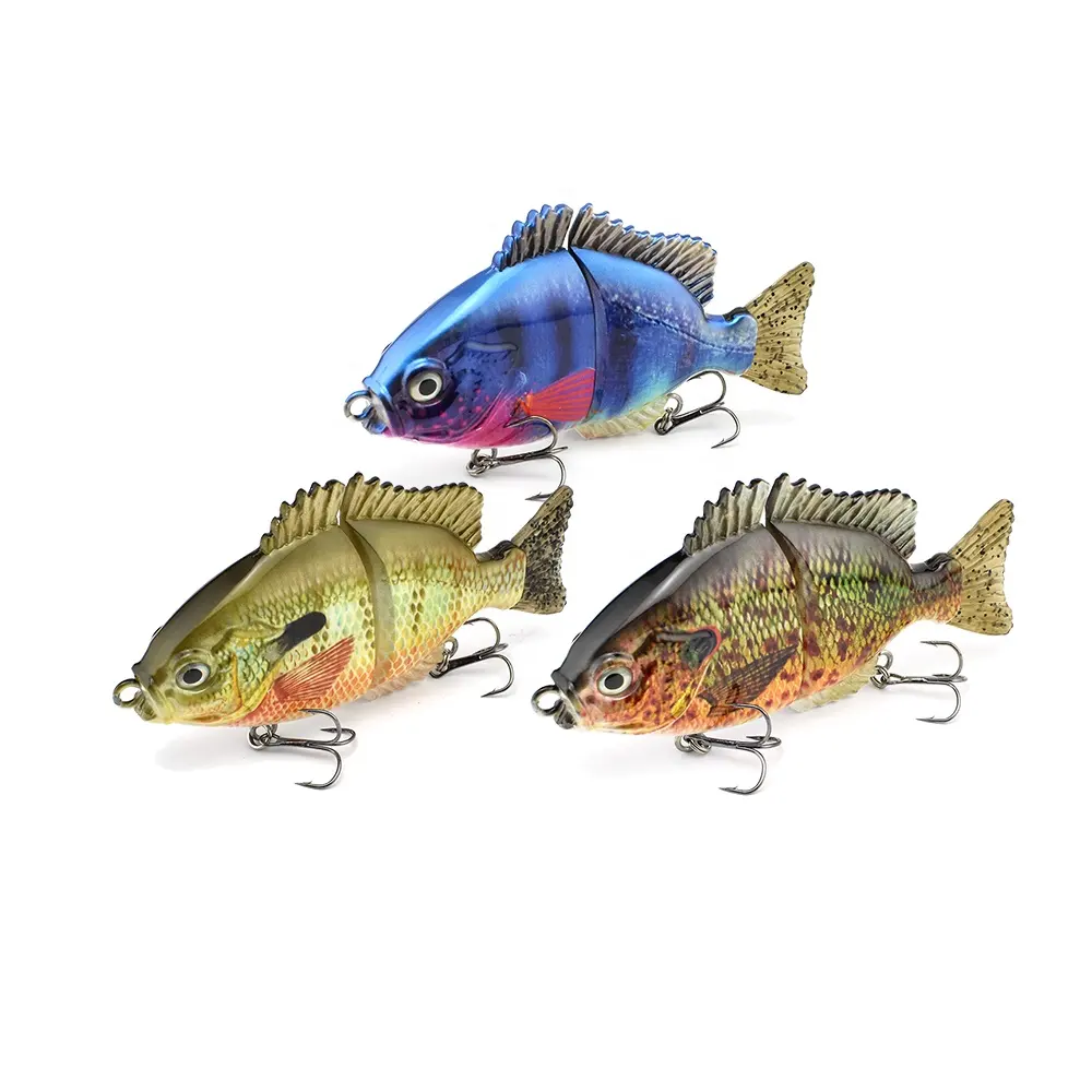 Hoge Kwaliteit Abs Plastic 2 Sectie Bluegill Sunfish Zweefvliegen Aas Lokken Fabriek Saltwater Zinken Hard Vissen Lokt