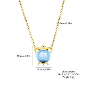 Collar con Colgante de Caldero de Bruja de Halloween, Horno de Alquimia - Product Image 5