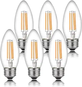 Decorate 6PACK vintage retro dimmable warm white 2W 4W 5W B10 B10T C35 C35T C37 E14 E12 E27 E26 Edison LED Filament Bulb candle