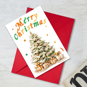 Customizable Personalized Christmas Greeting <b>Cards</b> with Envelopes Digital Printing on Cardboard <b>Gift</b> <b>Cards</b> - Product Image 1