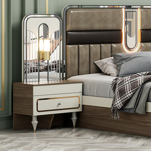 Conjunto de muebles modernos de madera para dormitorio, conjunto de mobiliario blanco y árabe - Product Image 3