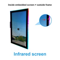 Affichage vertical d'écran tactile de lunette de lumière d'affichage à cristaux liquides mené acrylique infrarouge de 32 pouces pour le moniteur de machine de jeu d'habileté