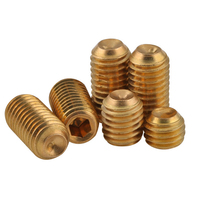 Vis à douille hexagonale en laiton jaune M1.4 M24 H59 H62 cuivre Bronze avec pointe de coupe DIN916