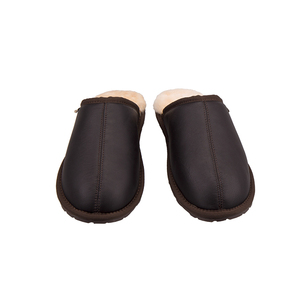 Mules unisexes en <span class=keywords><strong>cuir</strong></span> PU avec doublure en peau de mouton, fermées à l'arrière, chaudes, antidérapantes, pour l'intérieur et l'extérieur - Product Image 6