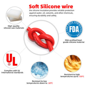 UL 30045 사용자 정의 유연한 실리콘 절연 10 12 14 16 AWG 전기 14 AWG 구리 연선 16mm 오버 헤드 600V 케이블 - Product Image 2