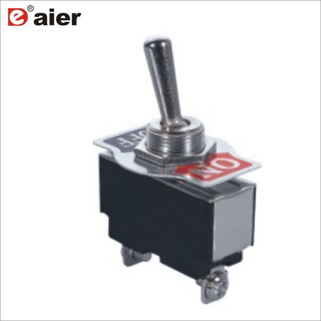 KN3B-101 Industrial Locking Black Body Toggle Switch 15A 250V Single Pole Single Throw Toggle Switch ON-OFF 2 Pin