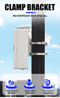 Kit de support de montage en acier inoxydable 304 réglable 50-400 mm avec collier de serrage pour boîte étanche extérieure et coffret électrique OEM