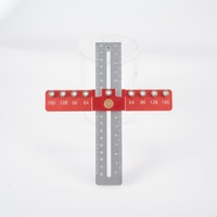 Gabarit de perçage en alliage d'aluminium pour l'installation de poignées de porte d'armoire, petit gabarit de positionnement de trous en forme d'avion pour le travail du bois