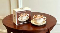 Taza de café DIY Brick-On con accesorio de cuchara personalizada, bloques de construcción MOC personalizados