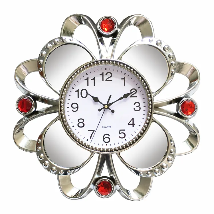 Diamant Wanduhr Netz Rot Home Fashion Einfache Uhr Wand Kunststoff Wanduhr Uhr NE-956