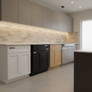 Alliance Building Materials RTA Sink Cabinet 30-36 Inch Wood Base <b>Kitchen</b> Cabinet Modern Style Painted Finish Ready To Assemble - Product Image 2