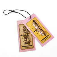Étiquette suspendue vintage rétro style street art, personnalisée, édition limitée, rectangulaire, en papier premium, pour vêtements de mode