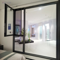 NFRC As2047 CE Estándar Thermal Break Casement Ventanas de aluminio Florida Hurricane Impact House Villas fijas Acero inoxidable