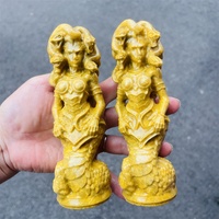 Offre Spéciale : Figurine de Méduse sculptée en cristal de quartz naturel et jade blanc Xiuyan pour la décoration intérieure
