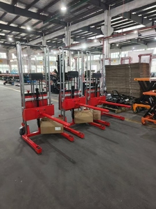 छोटे आकार 400 किलोग्राम हाइड्रोलिक सेमी इलेक्ट्रिक स्टेकर पैलेट फोर्कलिफ्ट उच्च मिनी लिफ्ट स्टेकर नई स्थिति - Product Image 4