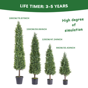 PZ-1-132 Hot Bán Sống Động Như Thật Faked Cây Cây Tuyết Tùng Nhà Máy Nhân Tạo Cypress Topiary Cây Trong Nồi Nhựa Cho Trong Nhà Ngoài Trời Trang Trí Nội Thất - Product Image 4
