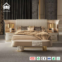 Luxuriöses Modernes Wohnmöbel-Set Kingsize-Hauptbett Kompletter Einzigartiger Anpassungsservice für Hochwertige Villen-Inneneinrichtung