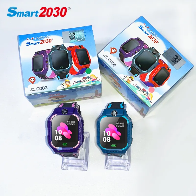 smart 2030 C002 Latest Children Waterproof Screen Sos Lbs Tracker Smartwatch Kids Smart Watch Q12 Q19