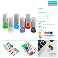 Cinderamata Promosi Perusahaan Flash Drive USB Logam Murah 1GB 2GB 4GB 8GB Grosir Pendrive 64GB USB Stick 3.0 Custom Logo