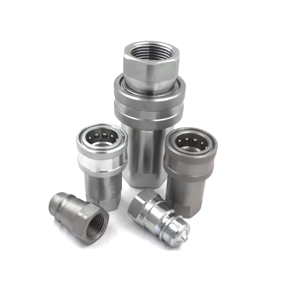 ISO-7241-A 1/2 inch stainless steel/steel BSP/NPT thread quick disconnect hydraulic hose fittings&excavator quick coupler