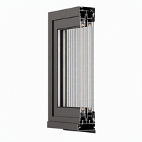 Fenêtre à auvent en aluminium avec double vitrage trempé gris sur mesure avec moustiquaire pour bâtiments résidentiels et bureaux