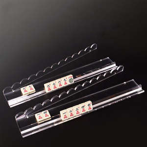 Règle de Mahjong Pliable Portable en Acrylique de Luxe Royal Saint, Style Chinois (Écaille de Tortue), pour 4 Joueurs, Écologique et Durable - Product Image 4