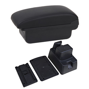 Vtear Bracciolo in ABS con porta USB e portabicchieri per <span class=keywords><strong>Skoda</strong></span> <span class=keywords><strong>Rapid</strong></span> 2013-2018, accessorio portaoggetti anteriore per interni auto - Product Image 1