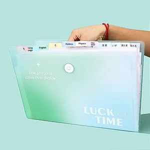 A4 Gradient accordion thư mục sinh viên thời trang giấy thi tài liệu lưu trữ chủ đề thư mục nhiều lớp chèn vật liệu <span class=keywords><strong>PP</strong></span> dày - Product Image 2