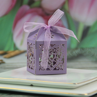 Laser Cut Herz Form Design Candy Box Hochzeit Party Dekoration Geschenk Box für Süßigkeiten Schokolade Verpackung Box