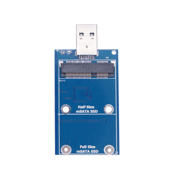 MSATA to USB3.0 through-hole external all-aluminum solid-state portable hard drive enclosure, pci-e to usb adapter card ASM