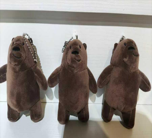 Portachiavi in peluche a forma di orso, 10 cm, morbidi giocattoli in peluche a forma di cartone animato 3D, regalo per bambini - Product Image 1