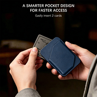 Portefeuille MagSafe anti-vol avec blocage RFID, porte-cartes magnétique en cuir PU, aimant puissant N52 pour iPhone et Android
