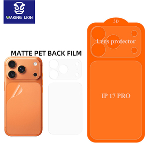 Nueva moda 2 en 1 antiarañazos <span class=keywords><strong>barato</strong></span> móvil pegatina trasera para Iphone17promax accesorios al por mayor lente mascota con borde de arco - Product Image 2