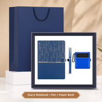 Ensemble cadeau 3-en-1 : carnet, stylo et batterie externe, vente en gros directe d'usine avec logo personnalisé pour les commandes en gros d'entreprise ou les cadeaux d'affaires