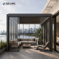 Pergola motorisée à toit à lames orientables en aluminium, personnalisée pour les détaillants d'extérieur, balcon, patio, pergola d'ombrage résistante aux intempéries