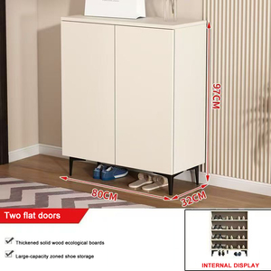 Mueble Zapatero Moderno Blanco Minimalista de Madera <span class=keywords><strong>para</strong></span> Entrada con Múltiples Puertas, Pedido al por Mayor <span class=keywords><strong>para</strong></span> Muebles de Hogar - Product Image 4