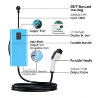 Nouveau chargeur EV portable monophasé OEM Plug & Play DC 3,5 kW GBT, prise de charge standard européenne Schuko, protection IP55, 1,5 m