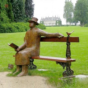 Statua di Uomo Seduto in Bronzo Astratto a Grandezza Naturale per Esterni di Jean <span class=keywords><strong>Michel</strong></span> Folon - Product Image 2