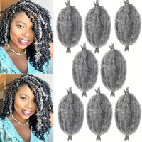 Extensions de cheveux synthétiques ondulés pour femmes, couleur ombrée violet-rouge, effet vague d'eau, pour tresses au crochet