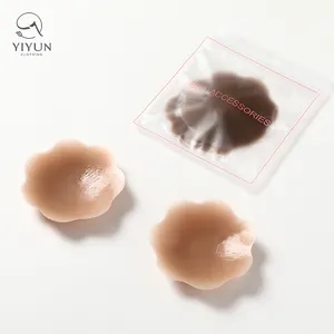 YIYUN ultrafino de silicona reutilizable palos sin pezones 5 pares cubierta de pezón empanadas adhesivas cubierta de pezón de pecho para mujeres