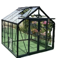 Serre de jardin miniature avec toit en polycarbonate transparent, double couche de film PE, structure en acier, à vendre