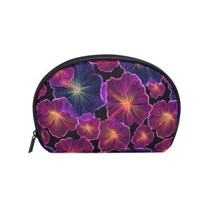 Hawaiian Flowers Design Zipper Closure Mini Change Purse Pouch <b>Small</b> Coin <b>Wallet</b> Custom Print Aloha Coin Purses for Women - Product Image 1