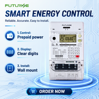 Compteurs d'énergie prépayés intelligents monophasés à montage mural avec clavier et communication 4G/GPRS/PLC/RF et surveillance de la consommation d'énergie