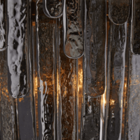 Lustre moderne à 3 niveaux en verre fumé noir, structure en acier, lustre rond pour plafond haut, escalier, salon, décoration intérieure