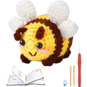 Nouveauté Kit de crochet pour débutants - Ensemble de fabrication artisanale de poupée animale DIY Fournitures de tricot tout-en-un pour breloques de sac à dos Cadeau - Product Image 1