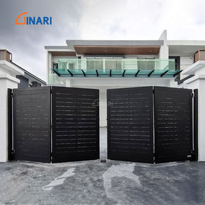 Puerta de aleación de aluminio inteligente eléctrica retráctil <span class=keywords><strong>para</strong></span> patio de casa de construcción propia o Puerta de <span class=keywords><strong>calle</strong></span> plegable automática comunitaria - Product Image 6